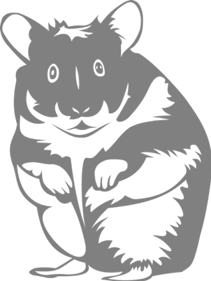 hamster grey illustration